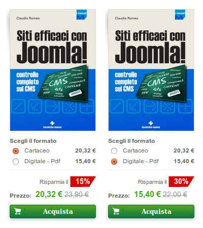 Le versioni su carta e in PDF del libro
